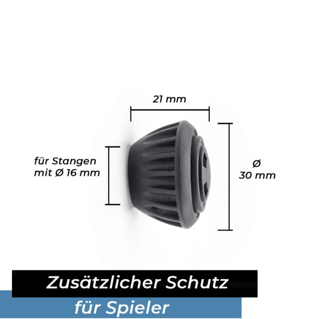 Endkappe für Kickerstange Safety Maße Durchmesser 16mm