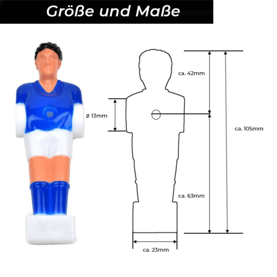 Kickerfigur Hobby Set mit 11 Stück Maße