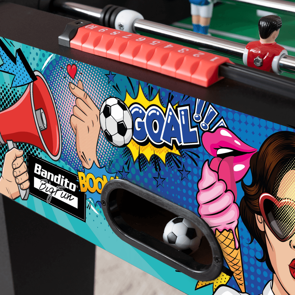 Tischkicker Bandito BigFun Comic-Style Ballauswurf