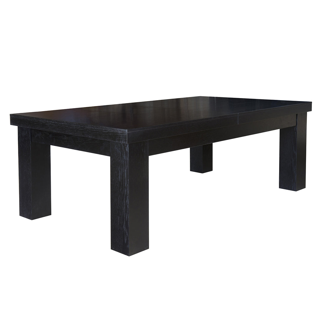 Zweiteilige Abdeckplatte für Billardtisch Trento in Schwarz – verwandelt Billardtisch in Ess- oder Arbeitstisch.