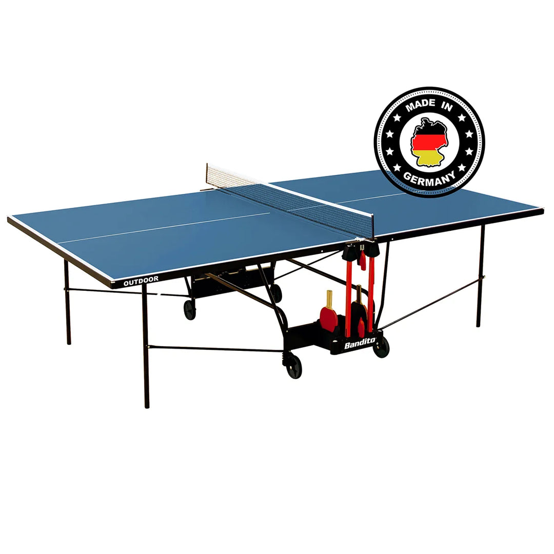 Bandito Outdoor Tischtennisplatte in Turniergröße für Innen- und Außenbereich