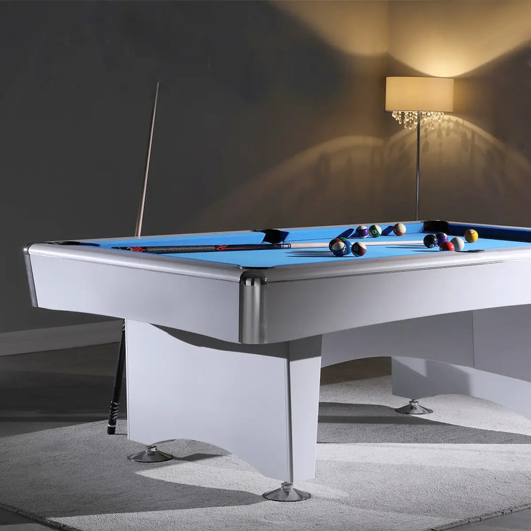 3-teilige 25mm Schieferplatte mit professionellem Simonis Billardtuch auf dem Modell Granada.